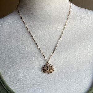 Gold Minimalist Necklace Evil Eye Nazar